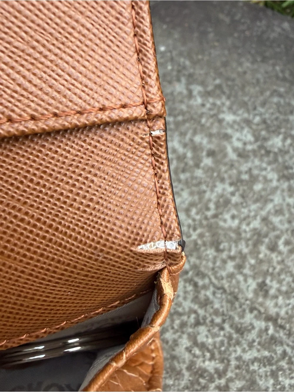 Michael Kors Brown Snake-Embossed Leather Card Case with Key Ring